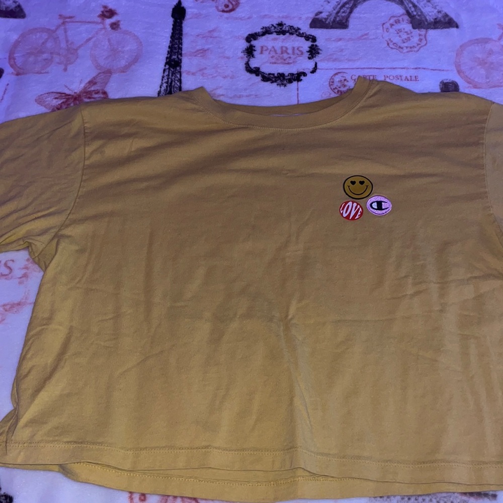 Yellow champion cropped tee